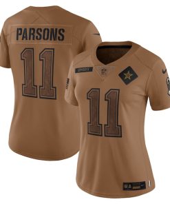 Micah Parsons Dallas Cowboys Nike Women's 2023 Salute To Service Limited Jersey - Brown
