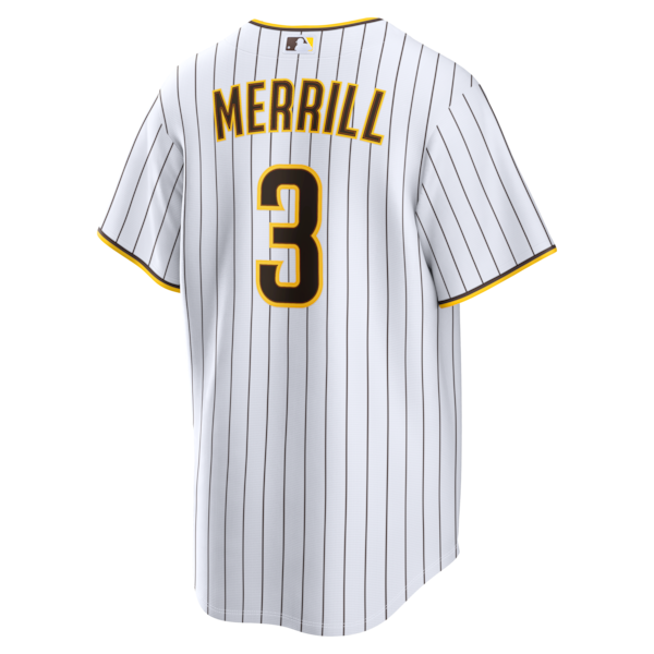 Jackson Merrill San Diego Padres Nike Home Replica Player Jersey - White - Image 3