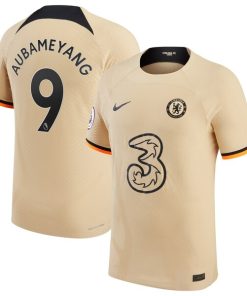 Pierre-Emerick Aubameyang Chelsea Nike 2022/23 Third Vapor Match Authentic Player Jersey - Gold