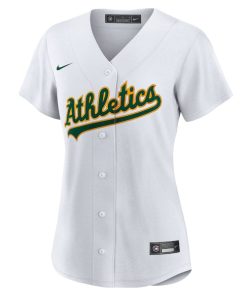 Alternative view of Oakland Athletics Nike Women's Home Blank Replica Jersey - White