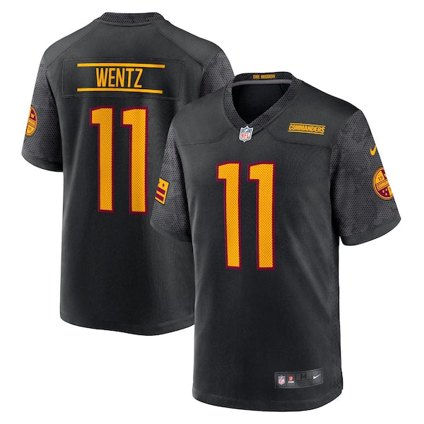 Carson Wentz Washington Commanders Nike Alternate Game Player Jersey - Black/Burgundy - Image 2