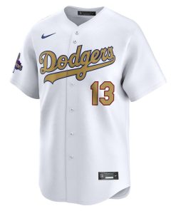 Alternative view of Max Muncy Los Angeles Dodgers Nike 2025 Gold World Series Champions Limited Jersey - White