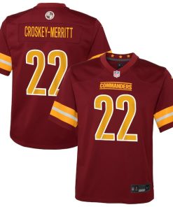 Jacory Croskey-Merritt Washington Commanders Nike Youth Team Game Jersey - Burgundy