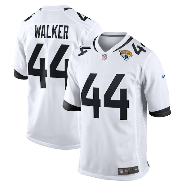 Travon Walker Jacksonville Jaguars Nike Player Game Jersey - White/Black/Teal - Image 2