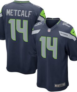 DK Metcalf Seattle Seahawks Nike Game Player Jersey - College Navy/White