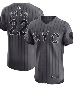 Juan Soto New York Mets Nike City Connect Elite Jersey - Gray