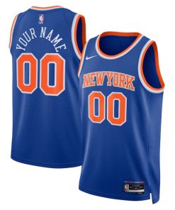New York Knicks Nike Unisex Swingman Custom Jersey Blue - Icon Edition