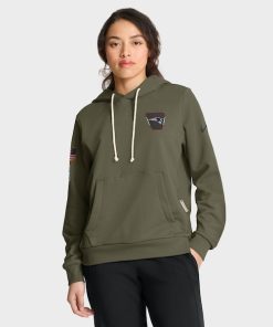 New England Patriots Nike Women's 2025 Salute to Service Sideline Standard Issue Dri-FIT Hoodie - Olive