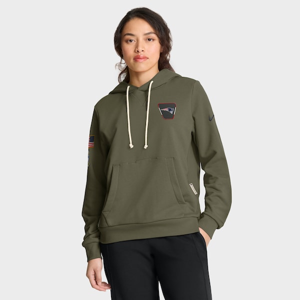 New England Patriots Nike Women's 2025 Salute to Service Sideline Standard Issue Dri-FIT Hoodie - Olive