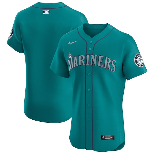 Seattle Mariners Nike Alternate Vapor Premier Elite Patch Jersey - Aqua - Image 2