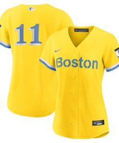 Alternative view of Rafael Devers Boston Red Sox Nike Women's City Connect Replica Player Jersey - Gold