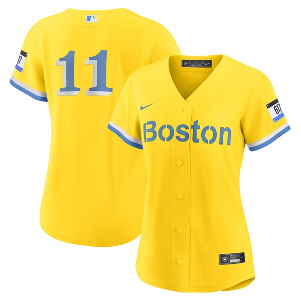 Rafael Devers Boston Red Sox Nike Women's City Connect Replica Player Jersey - Gold - Image 2