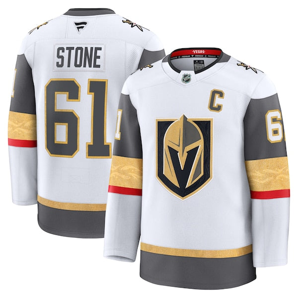 Mark Stone Vegas Golden Knights Away Premium Jersey - White/Gold/Gray