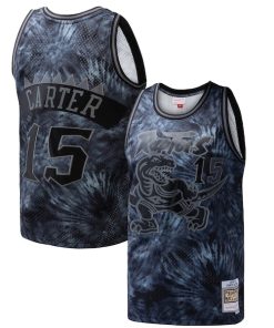 Vince Carter Toronto Raptors Hardwood Classics 1998/99 Tie-Dye Swingman Jersey - Black
