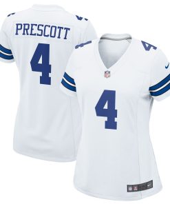Alternative view of Dak Prescott Dallas Cowboys Nike Women's Alternate Game Team Jersey - Navy/White