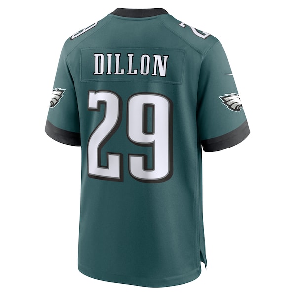 AJ Dillon Philadelphia Eagles Nike Team Game Jersey - Midnight Green - Image 4