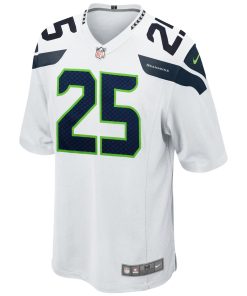 Alternative view of Men's Seattle Seahawks Richard Sherman Nike White Limited Jersey