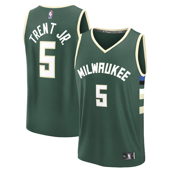 Gary Trent Jr. Milwaukee Bucks Fast Break Replica Player Jersey - Icon Edition - Hunter Green