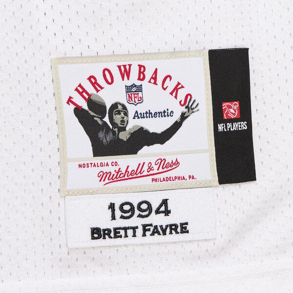 Brett Favre Green Bay Packers 1994 Authentic Throwback Retired Player Jersey - White - Image 5