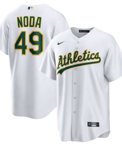 Ryan Noda Oakland Athletics Nike Home Replica Jersey - White/Kelly Green