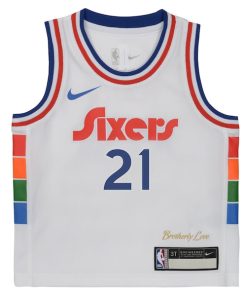 Alternative view of Joel Embiid Philadelphia 76ers Nike Toddler 2024/25 Swingman Player Jersey - City Edition - White