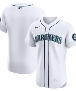 Seattle Mariners Nike Home Elite Jersey - White/Cream/Teal