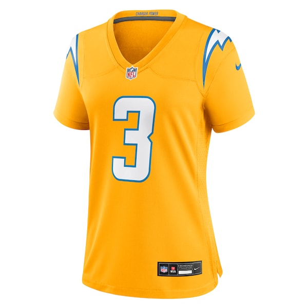 Derwin James Jr. Los Angeles Chargers Nike Women's Alternate Charger Power Game Jersey - Gold/Navy/Powder Blue - Image 6