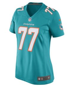 Alternative view of John Jenkins Miami Dolphins Nike Women's Game Player Jersey - Aqua