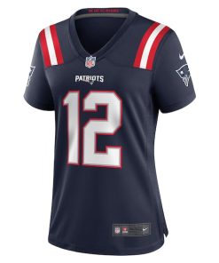 Alternative view of Tom Brady New England Patriots Nike Women's Retired Game Jersey - Navy