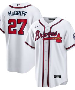 Fred McGriff Atlanta Braves Nike 2023 Hall of Fame Patch Inline Replica Jersey - White