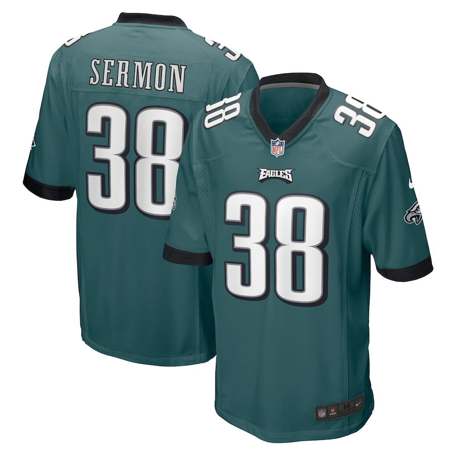 Trey Sermon Philadelphia Eagles Nike Team Game Jersey - Midnight Green