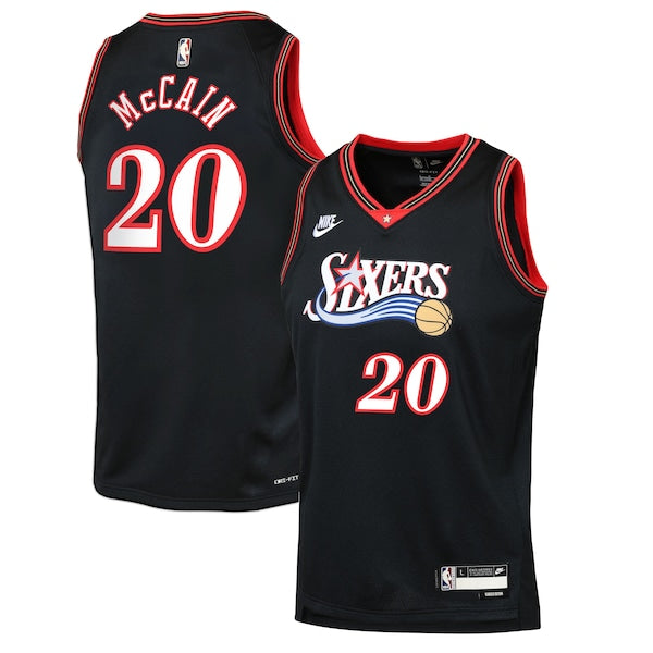Jared McCain Philadelphia 76ers Nike Youth Swingman Jersey - Classic Edition - Black