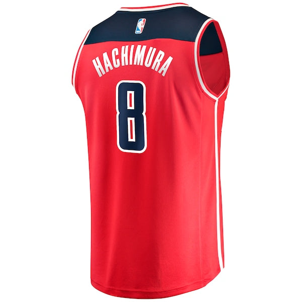 Rui Hachimura Washington Wizards Replica Fast Break Jersey Red - Icon Edition - Image 3