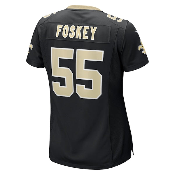 Isaiah Foskey New Orleans Saints Nike Women's Team Game Jersey - Black - Image 3
