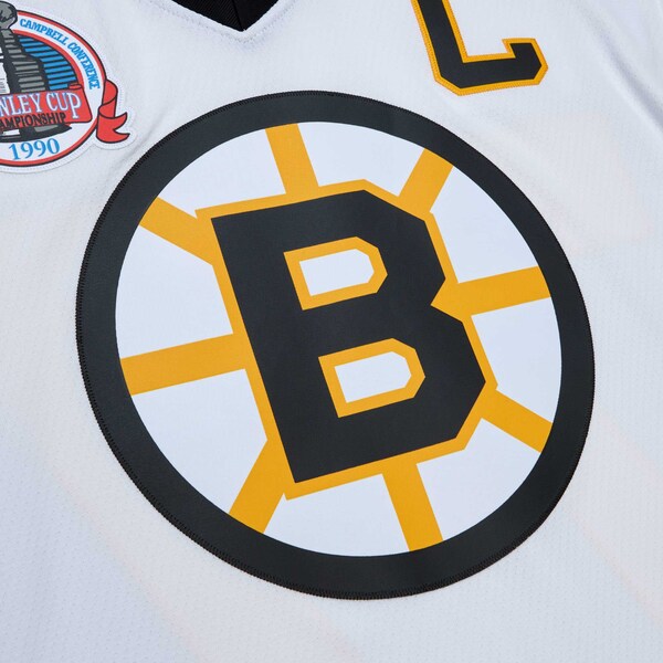 Ray Bourque Boston Bruins Captain Patch 1989/90 Blue Line Player Jersey - White - Image 6