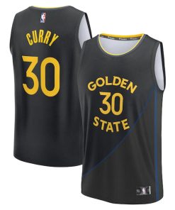 Stephen Curry Golden State Warriors  Fast Break Replica Player Jersey - Statement Edition - Black