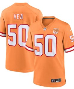 Alternative view of Vita Vea  Tampa Bay Buccaneers Nike 50th Season Game Jersey - Creamsicle/Red