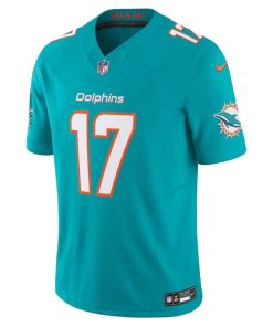 Alternative view of Jaylen Waddle Miami Dolphins Nike Vapor F.U.S.E. Limited Jersey - Aqua