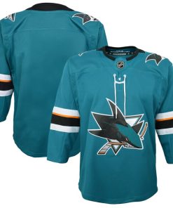 San Jose Sharks Youth Home Premier Blank Jersey - Teal