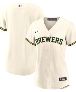Milwaukee Brewers Nike Women's Home Replica Team Jersey - Cream