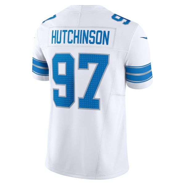 Aidan Hutchinson Detroit Lions Nike Vapor F.U.S.E. Limited Jersey - White/Black/Blue - Image 7