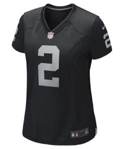 Alternative view of Daniel Carlson Las Vegas Raiders Nike Women's Player Game Jersey - Black