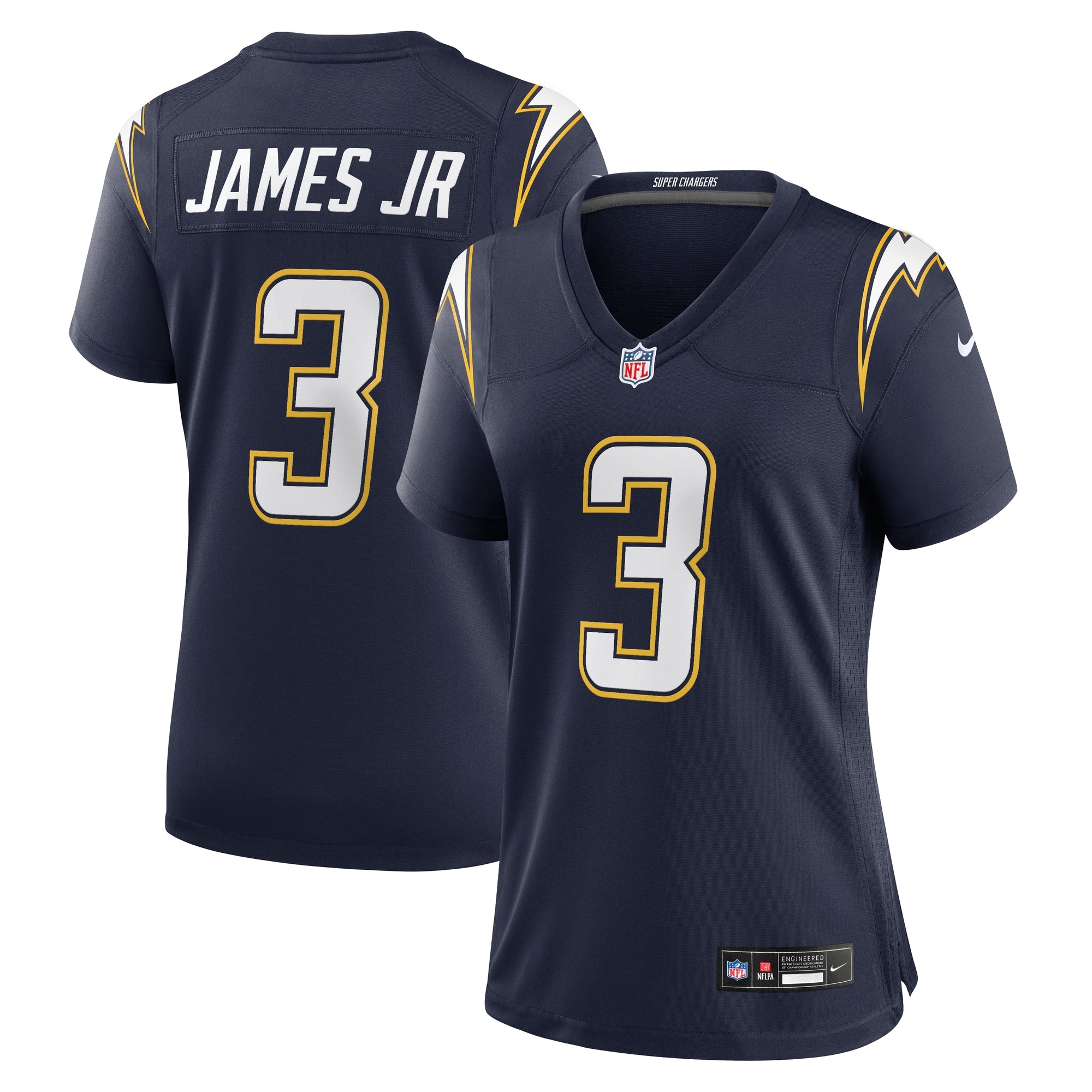 Derwin James Jr. Los Angeles Chargers Nike Women's Alternate Charger Power Game Jersey - Gold/Navy/Powder Blue - Image 10