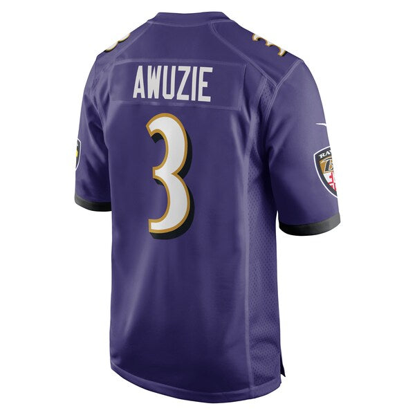 Chidobe Awuzie Baltimore Ravens Nike Team Game Jersey - Purple - Image 3