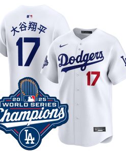 Shohei Ohtani Los Angeles Dodgers Nike 2025 World Series Champions Collection Limited Jersey ¨C White
