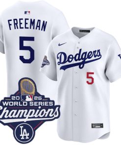 Freddie Freeman Los Angeles Dodgers Nike 2025 World Series Champions Limited Jersey ¨C White