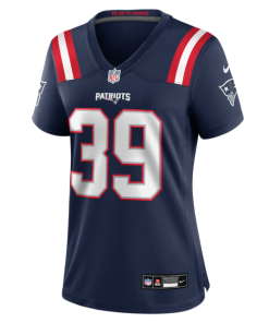 Alternative view of Tyron Herring New England Patriots Nike Women's Team Game Jersey -  Navy