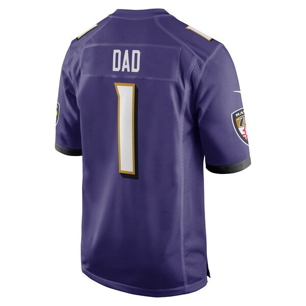 Number 1 Dad Baltimore Ravens Nike Game Jersey - Purple - Image 3