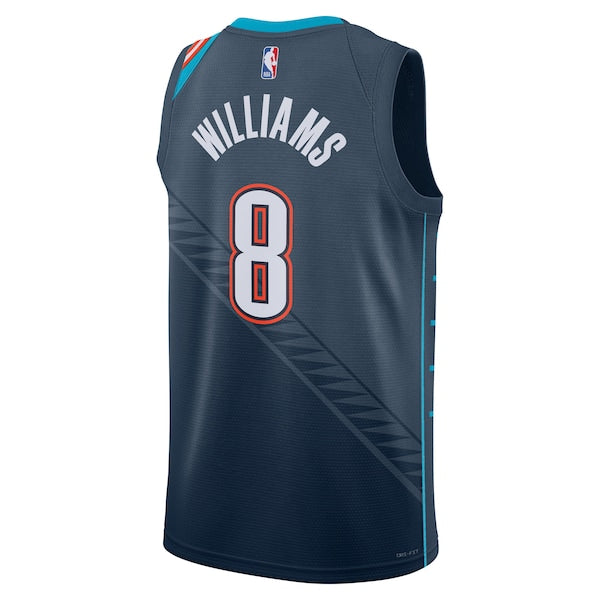 Jalen Williams Oklahoma City Thunder Nike Unisex 2025/26 Swingman Jersey - Navy - City Edition - Image 3