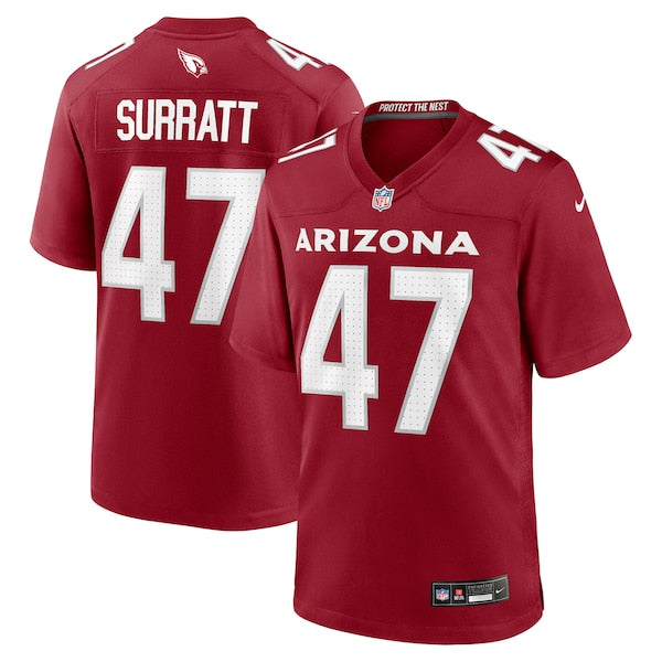 Sage Surratt Arizona Cardinals Nike Team Game Jersey - Cardinal